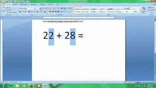 Cara mudah membuat pangkat pada microsoft word