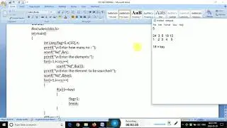 DS TENTH LAB LINEAR SEARCH PROGRAM
