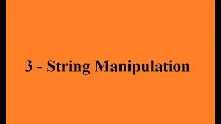 Python 3   String Manipulation