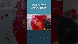 Power of Red in Acrylic Fluid Art #painting #abstractart #acrylicpouring