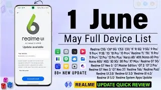 Realme May Update 2024 | Realme UI 6.0 New Update | Realme Full Device List | Realme Update List🔥🔥