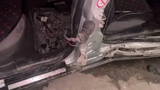 Ауди А6  боковой удар часть 1