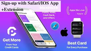Cardpointers Sign Up in Safari plus Extension with Apple ID