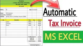 Fully 🔥 Automatic Invoice in Excel | Create Invoice Bill in Excel | Ms Excel | GST TAX INVOICE