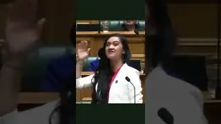 Hana-Rawhiti Maipi-Clarke do the Haka