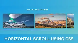 Create Horizontal Scroll of Items Using CSS | How to Scroll items horizontally in HTML and CSS