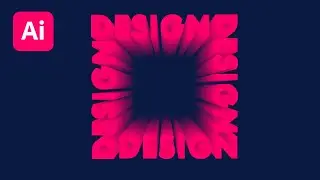 3D Blend Text Effect in Illustrator