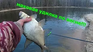 spring fishing with a fly-fishing rod