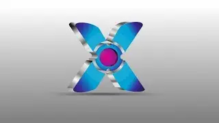 X logo design in corel draw x7