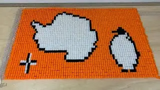 Flags of ANTARCTICA in 24,000 Dominoes