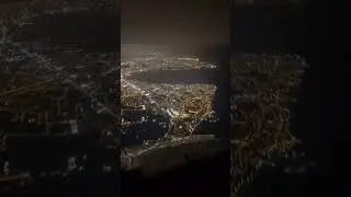 Ночная посадка самолёта.