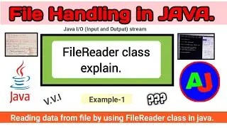 Reading data from File using FileReader class in java | read data, text from file by java program