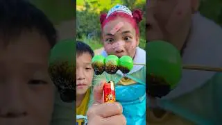 Survival Skills In Forest : Candy 🍭🍉🔥 Simple but Useful  #survival #bushcraft  #camping #shorts