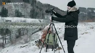 K&F CONCEPT Professional Carbon Fiber Camera Tripod X284C4+BH-36 | 30mm/36mm Metal Ball Heads