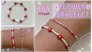 easy FLOWER BRACELET tutorial - for beginners