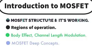 Introduction to MOSFET || Analog Electronics || VLSI || Electronics Devices