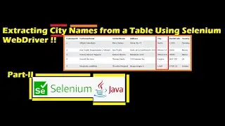 How to Extracting City Names from a Table Using Selenium WebDriver 