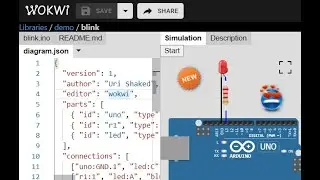 How to blink an LED on Wokwi Arduino Simulator😃💡