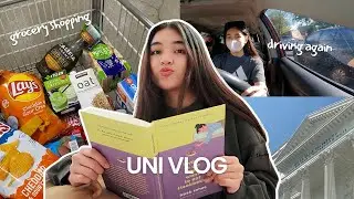 UNI VLOG | a day in campus, chill & casual days: grocery shopping & driving lessons
