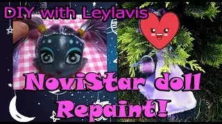 DIY 💗 Doll  RIEPAINT with Leylavis 💗Перерисовка лица куклы  NOVI STAR