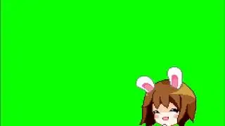 ✔️GREEN SCREEN EFFECTS: anime girl bunny ears