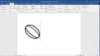 How to insert rugby football symbol in word