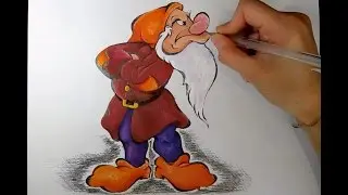 Рисуем гуашью: Гном Ворчун. Мульт 