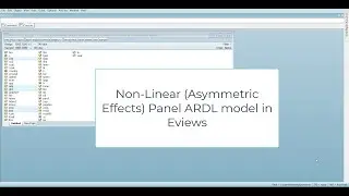 Estimating Panel ARDL with Asymmetric Effects/ Non-Linear EViews