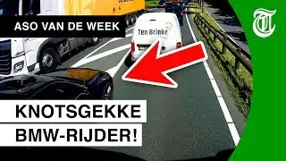 Krankzinnige actie BMW-rijder gefilmd