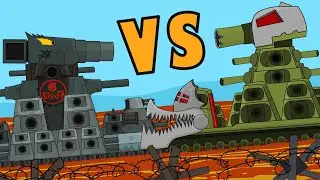 Мега битва кв44 2vs2 Мультики про танки