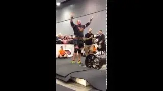 Hafthor Bjornsson 190kg 420lb log press 2016 Arnold Classic Australia Strongman