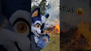 He's so silly 😝 (Don't worry it was just a bonfire lol)