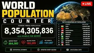 World Population Right Now - 196 Countries LIVE