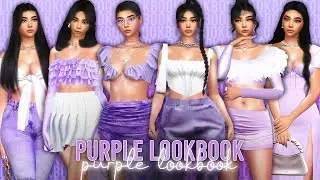 💜[10 OUTFITS] Purple Lookbook | SIMS 4 LOOKBOOK + CC LIST
