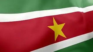 SURINAME - Waving Flag Loop 4K