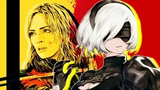 Beatrix kiddo Vs 2B Savage battle #6 ( Feat. Anna & moonysolar)