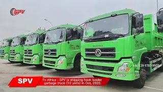 SPV Hook Loader Garbage Trucks Shipping to Africa
