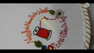 Hand embroidery logo design