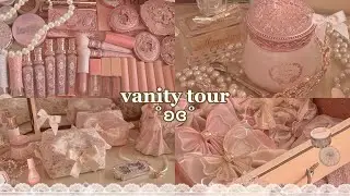 vanity tour ᡣ𐭩ྀིྀི₊ ⊹ makeup, hair accessories & skincare (flower knows)