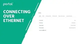 How to connect to the Portal web interface through ethernet