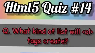 HTML5 Question || HTML5 Question for Any Exam || HTML5 Interview Question 