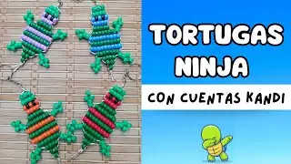Tutorial de Tortugas Ninja con Chaquiras o Cuentas Kandi!♡ Ninja Turtles kandi beads keychain!♡