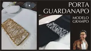 Porta guardanapo | Estilo grampo | Cristian #portaguardanapo #diynapkinholder #diyportaguardanapo