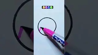 🙂🟣🔵🟢 easy drawing //#shortsvideo #drawing #viral #art //