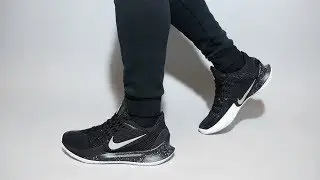 Nike Kyrie Low 2 Black Metallic Silver AV6337-003 on feet