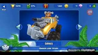 Monster truck playing  championship 1000 hp beach buggy