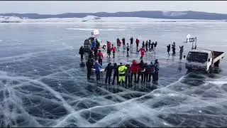 Баскетбол на льду Байкала