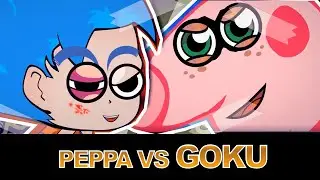 DRAGON BALL PEPA, PEPPA CONTRA GOKU LA PRIMERA GRAN PELEA