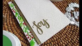 Watercolor Wreath and Faux Metal Embellishments
