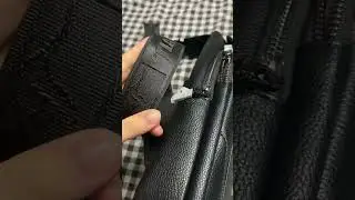 мужская Сумка  через плечо натуральная кожа Shuai Tong Kangaroo черная